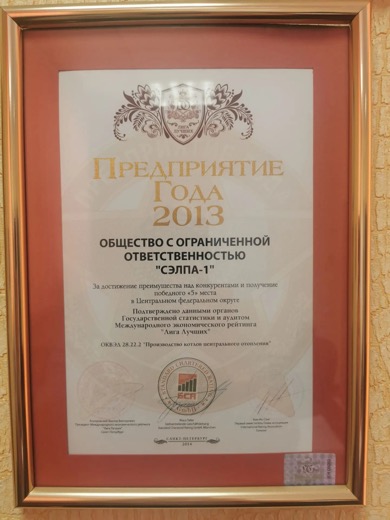 Предприятие года 2013
